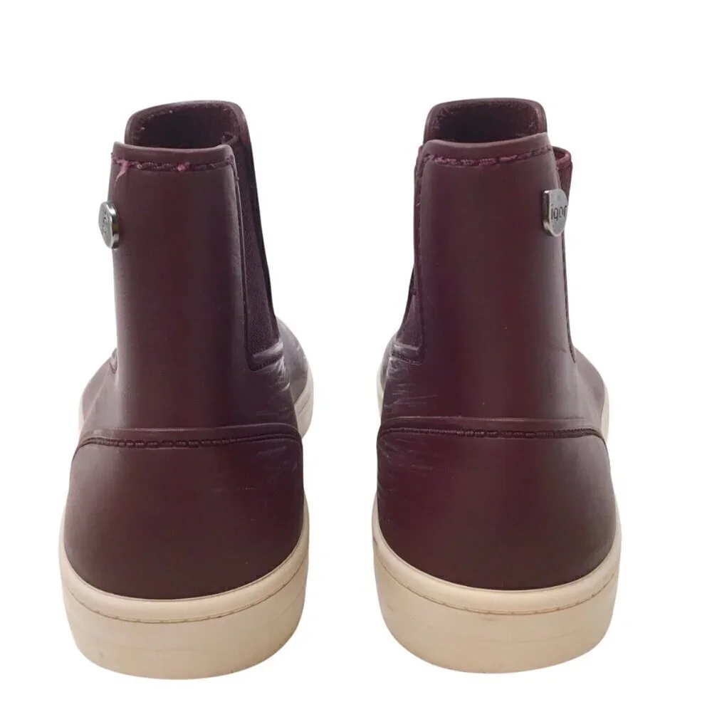 Igor Basquet Crema Boots Rain Waterproof Pull On Ankle Short Wine Size 40 / US 9
